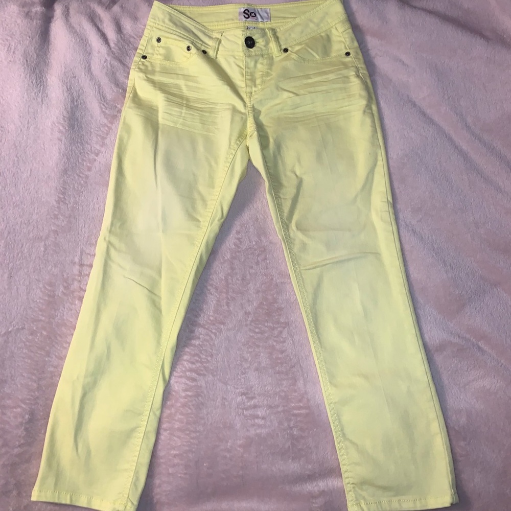 Yellow jean Capri (junior)